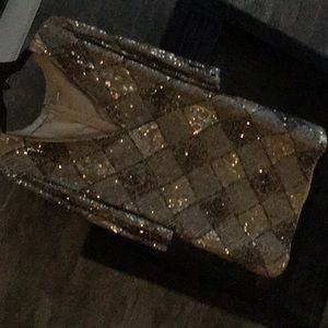 Scala sequin argyle special occasion dress